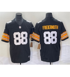 Men Pittsburgh Steelers 88 Pat Freiermuth Black 2023 F U S E  Vapor Limited Stitched Jersey