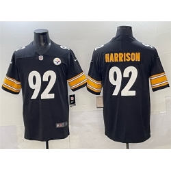 Men Pittsburgh Steelers 92 James Harrison Black Vapor Limited Stitched Football Jersey