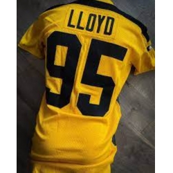 Men Pittsburgh Steelers #95 Greg Lloyd Gold 1933 Throwback Alternate Stitched Football Jersey