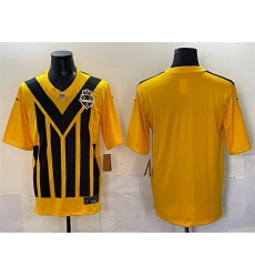 Men Pittsburgh Steelers Blank Gold 1933 Throwback Alternate Stitched Football Jersey