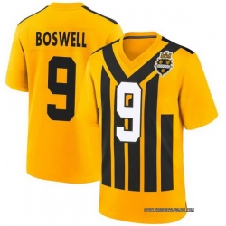 Men Pittsburgh Steelers Chris Boswell #9 Gold 1933 F U S E Throwback Alternate Football Stitched Football Jersey