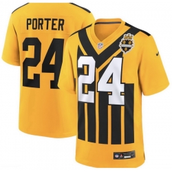 Men Pittsburgh Steelers Joey Porter Jr. 24 Gold 1933 F U S E Throwback Alternate Football Stitched Football Jersey