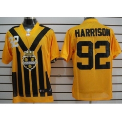 Nike Pittsburgh Steelers 92 James Harrison Yellow Elite 1933s Throwback NFL Jersey