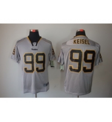 Nike Pittsburgh Steelers 99 Brett Keisel Grey Elite Lights Out NFL Jersey