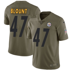 Nike Steelers #47 Mel Blount Olive Mens Stitched NFL Limited 2017 Salute to Service Jersey