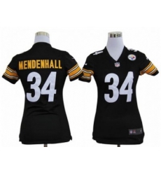 Nike Women Pittsburgh Steelers #34 Rashard Mendenhall black Jerseys