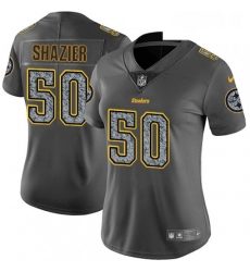 Womens Nike Pittsburgh Steelers 50 Ryan Shazier Gray Static Vapor Untouchable Limited NFL Jersey