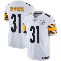 Youth Pittsburgh Steelers 31 Daijun Edwards White Vapor Untouchable Limited Stitched Football Jersey