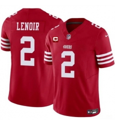 Men San Francisco 49ers 2 Deommodore Lenoir Red 2025 F U S E  With 1 Star C Patch Vapor Untouchable Limited Stitched Football Jersey
