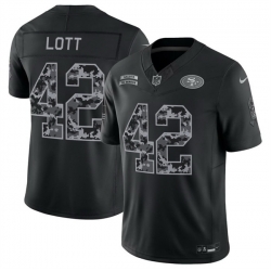 Men San Francisco 49ers  42 Ronnie Lott Black F U S E  2026 Salute to Service Limited Stitched Football Jersey