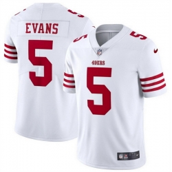 Men San Francisco 49ers  5 Mike Evans White 2026 Vapor Untouchable Limited Stitched Football Jersey
