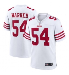 Men San Francisco 49ers 54 Fred Warner Nike White Player Game Jerseys