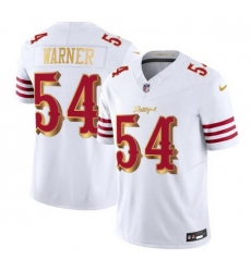 Men San Francisco 49ers 54 Fred Warner White Gold 2025 F U S E u201CRivalries u201D Vapor Limited Stitched Football Jersey Men San Francisco 49ers 54 Fred Warner White Gold 2025 F U S E u201CRivalries u201D Vapor Limited Stitched Football Jersey