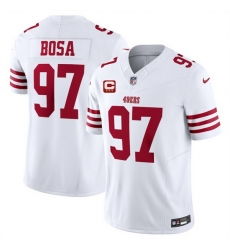 Men San Francisco 49ers 97 Nick Bosa White 2025 F U S E  With 3 Star C Patch Vapor Untouchable Limited Stitched Football Jersey