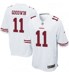 Mens Nike San Francisco 49ers 11 Marquise Goodwin Game White NFL Jersey