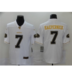 Nike 49ers 7 Colin Kaepernick White Gold Vapor Untouchable Limited Jersey