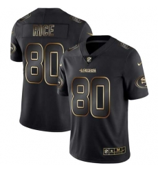 Nike 49ers 80 Jerry Rice Black Gold Vapor Untouchable Limited Jersey