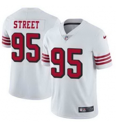 Nike 49ers 95 Kentavius Street White Color Rush Vapor Untouchable Limited Jersey