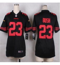 Women New 49ers #23 Reggie Bush Black Alternate Stitched NFL Elite Jersey