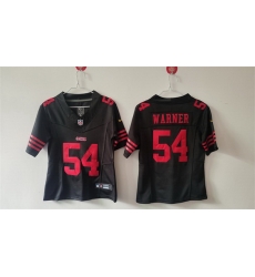 Women San Francisco 49ers 54 Fred Warner Black F U S E Vapor Untouchable Stitched Jersey