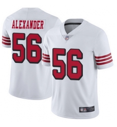 49ers 56 Kwon Alexander White Rush Youth Stitched Football Vapor Untouchable Limited Jersey