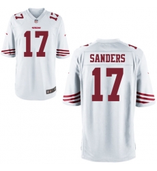 Youth 49ers 17 Emmanuel Sanders White Game Stitched NFL Jersey