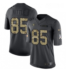 Youth Nike San Francisco 49ers 85 George Kittle Limited Black 2016 Salute to Service NFL Jersey