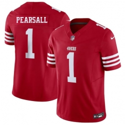 Youth San Francisco 49ers 1 Ricky Pearsall Red 2025 F U S E  Vapor Untouchable Limited Stitched Football Jersey