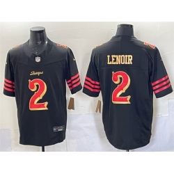 Youth San Francisco 49ers 2 Deommodore Lenoir Black 2025 F U S E Rivalries Vapor Limited Stitched Football Jersey