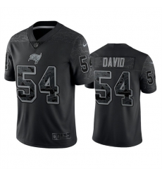 Men Tampa Bay Buccaneers 54 Lavonte David Black Reflective Limited Stitched Jersey