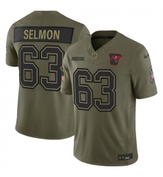 Men Tampa Bay Buccaneers 63 Lee Roy Selmon Olive 2025 F U S E  Salute to Service Limited Stitched Football Jersey