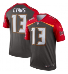 Nike Buccaneers 13 Mike Evans Pewter Inverted Legend Jersey