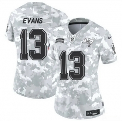 Women Tampa Bay Buccaneers 13 Mike Evans 2024 F U S E Arctic Camo Salute To Service Limited Stitched Football Jersey