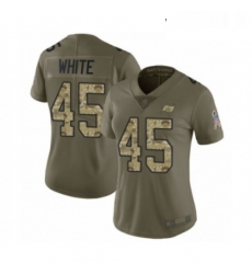 Womens Tampa Bay Buccaneers 45 Devin White Limited Olive Camo 2017 Salute to Service Football Jersey