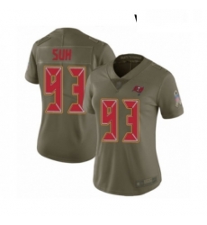 Womens Tampa Bay Buccaneers 93 Ndamukong Suh Limited Olive 2017 Salute to Service Football Jersey