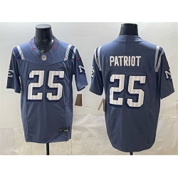 Men New England Patriots 25 Patriot 2025 F U S E Rivalries Vapor Limited Stitched Football Jersey