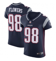 Men Nike Patriots #98 Trey Flowers Navy Blue Team Color Stitched NFL Vapor Untouchable Elite Jersey