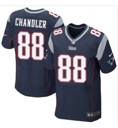 Nike New England Patriots #88 Scott Chandler Navy Blue Team Color Mens Stitched NFL Elite Jersey