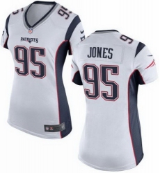 Nike Patriots #95 Chandler Jones White Womens Stitched NFL New Elite Jersey