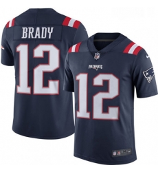 Youth Nike New England Patriots 12 Tom Brady Limited Navy Blue Rush Vapor Untouchable NFL Jersey