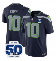Men Seattle Seahawks 10 Cooper Kupp Navy 2025 F U S E 50th Anniversary Patch Vapor Untouchable Limited Stitched Football Jersey Men Seattle Seahawks 10 Cooper Kupp Navy 2025 F U S E 50th Anniversary Patch Vapor Untouchable Limited Stitched Football Jersey