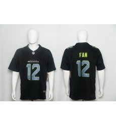 Men Seattle Seahawks 12 Fan Black 2026 F U S E Vapor Untouchable Limited Stitched Football Jersey Men Seattle Seahawks 12 Fan Black 2026 F U S E Vapor Untouchable Limited Stitched Football Jersey