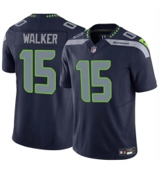 Men Seattle Seahawks 15 P J  Walker Navy 2024 F U S E Vapor Limited Stitched Football Jersey