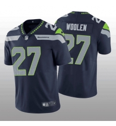 Men Seattle Seahawks 27 Tariq Woolen Navy Vapor Untouchable Stitched Football Jersey