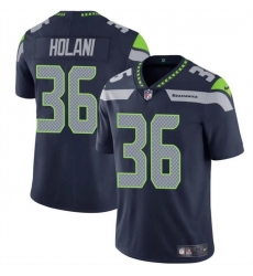 Men Seattle Seahawks 36 George Holani Navy 2024 Vapor Limited Stitched Football Jersey