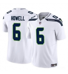 Men Seattle Seahawks 6 Sam Howell White 2023 F U S E  Vapor Limited Stitched Football Jersey