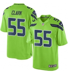 Nike Seahawks #55 Frank Clark Green Mens Stitched NFL Limited Rush Jersey