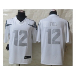 Nike Seattle Seahawks 12 Fan hite Game Platinum WNFL Jersey