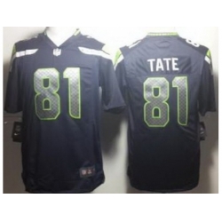 Nike Seattle Seahawks 81 Golden Tate Blue Game NFL Jersey