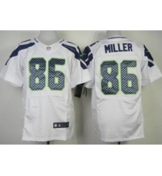 Nike Seattle Seahawks 86 Zach Miller White Elite NFL Jersey